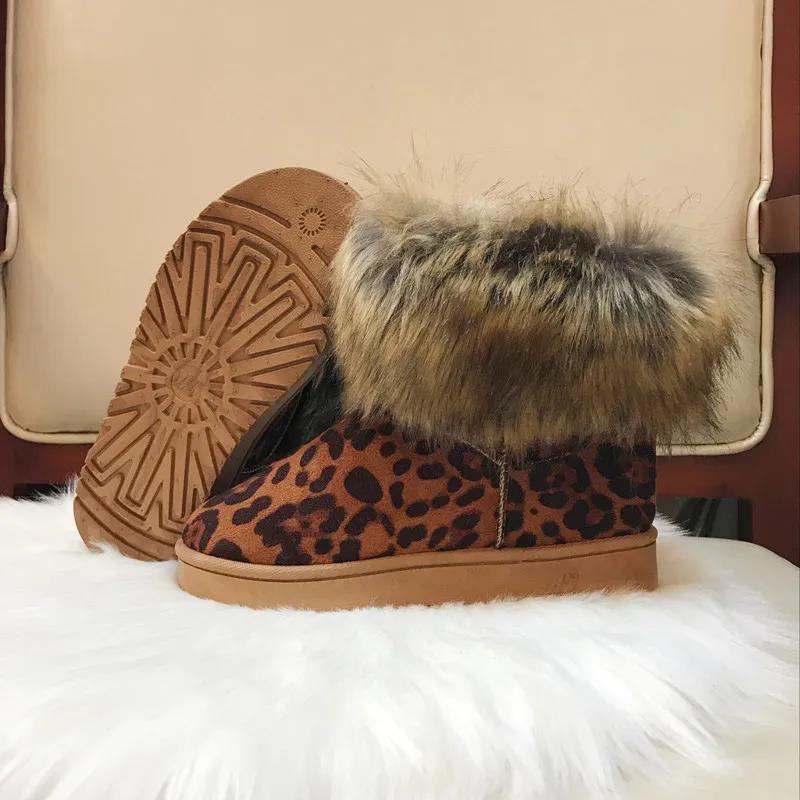 Winter Snow Boots Thick Wool Cotton Shoes Non-slip All-match Warm Women's Short Boots