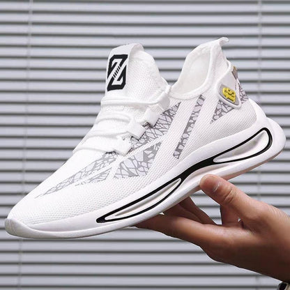 Men's Spring and Summer Breathable Deodorant Leisure Sports Running Shoes Trend All-match Flying Mesh Shoes