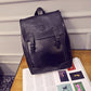 School Bag Men's Fashion Trend Backpack Large Capacity Student Backpack Female PU British Student School Bag