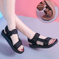 Velcro Sports Sandals Female Flat Bottom Students Korean Version of Harajuku Style Summer Soft Bottom Sandals Female