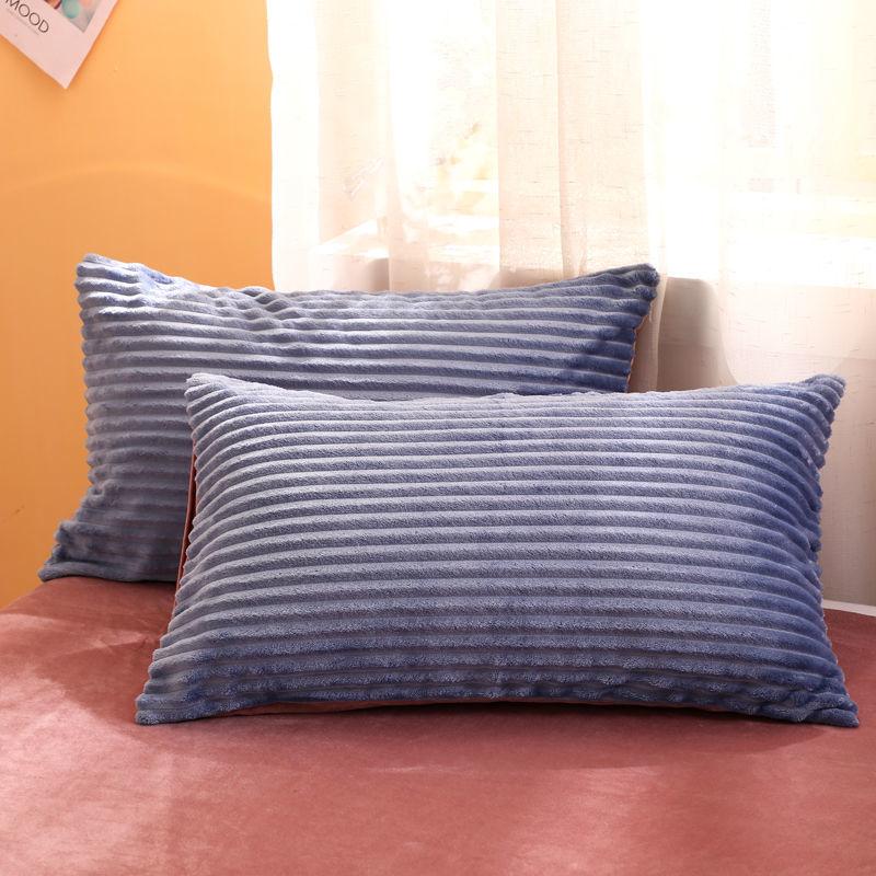 Double-sided Velvet Pocket Pillowcase Autumn and Winter Crystal Velvet Pillowcase Single Warm Pillowcase