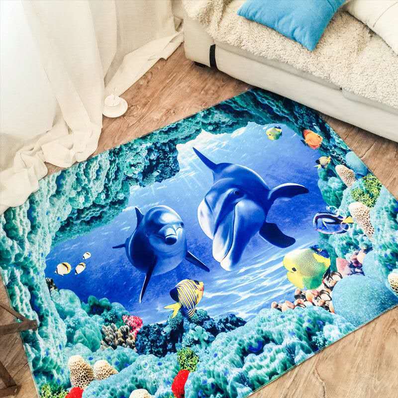 3D Modern Minimalist Style Light Luxury Carpet Abstract Nordic Living Room Bedroom Bedside Cartoon Floor Mat