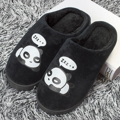 A Pair of Cotton Comfortable Flat Shoessuitable for Autumn and Winter Warmth and Home Leisure