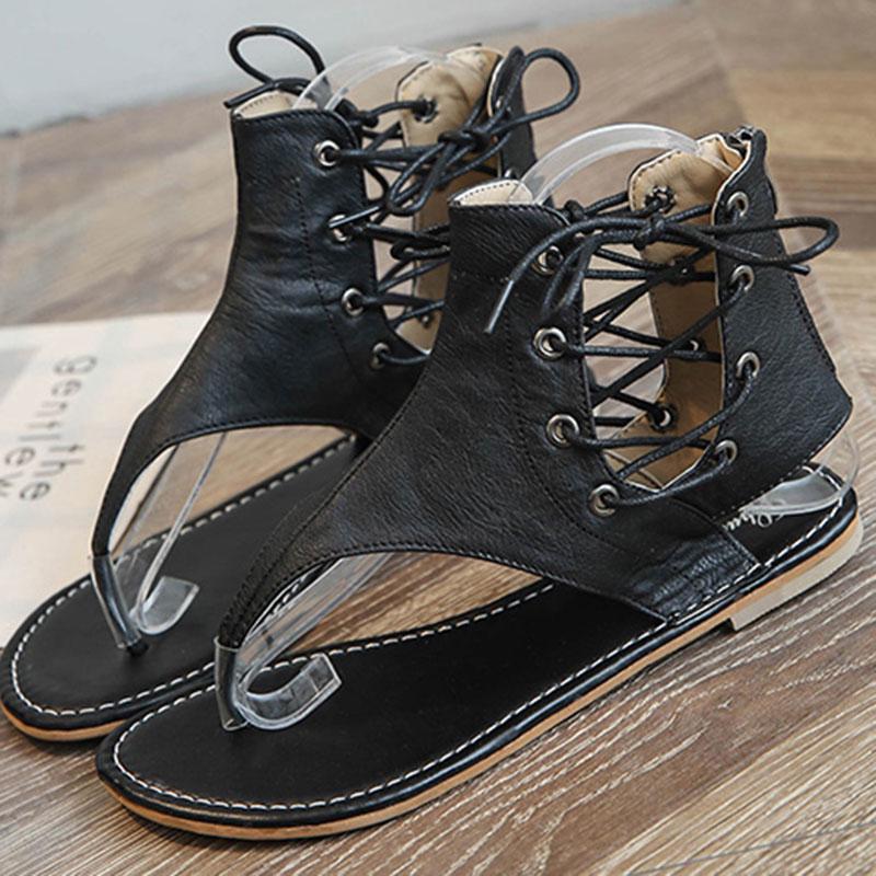 Size 35-40 Summer Women Outdoor Rome Flip Flop Flat Bohemian Beach Shoes Non-slip Office Lady Sandals