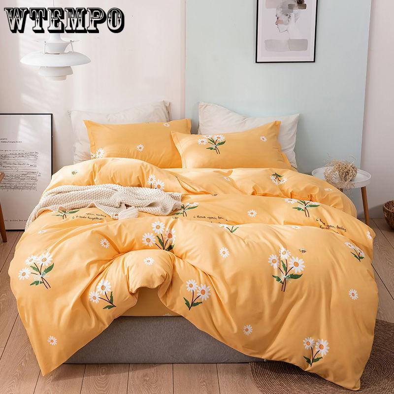 Spring Summer Design Bedding Sets Duvet Cover Flat Bed Sheet Pillowcase Pillowcover Linen Queen King Double Size