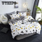 WTEMPO Fashion simple skin-friendly breathable bed sheet Quilt cover pillowcase bedding 3/4pcs