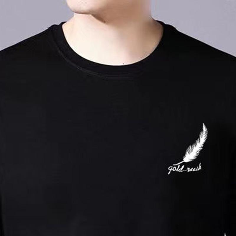 Spring and Autumn Long-sleeved T-shirt Men's Underwear Men's Bottoming Shirt Men's T-shirt Autumn Clothes Black and White Men's Clothing Men's
