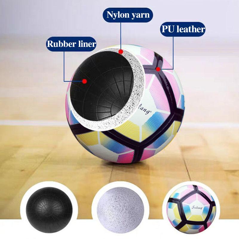 Size 5 Colorful Soccer Ball Set PU Leather Football Wearable Soccer Training and  Competition Ball
