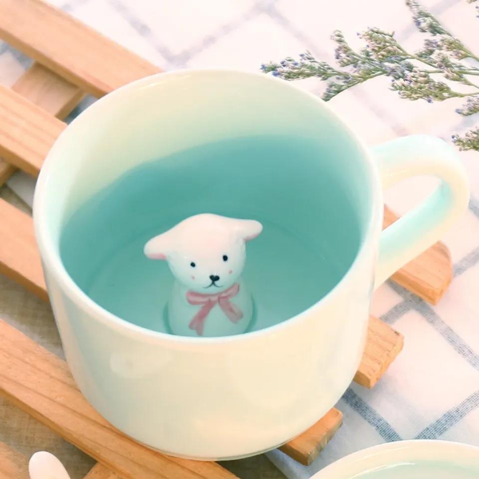 New Arrive Creative Cartoon Ceramic Mugs Cute Animal Coffee Milk Tea Cup 220ml Novelty Birthday Gifts Mugs