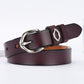 Belts Women's Leather Round Metal Circle Waist Belt for Women Jeans Pants
