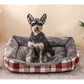 Rectangle Plaid Dog Bed Sleeping Bag Kennel Cat Puppy Sofa Bed Pet House Winter Warm Cotton Beds Cushion for Small Dogs Soft Dog Bed for Cat