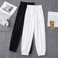 Fat Girl Casual Nine-point Pants Spring and Summer Clothes Trendy Loose and Thin Wild Large Size Wide-leg Sports Pants