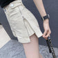 Large Size Women's Wide-leg Pants, Fat Girl Shorts, Women's Thin Summer 200 Pounds Were Thin, All-match Denim Shorts Women