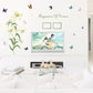 Guihai wall stickers lily flower frame romantic bedroom living room porch decorative wall stickers