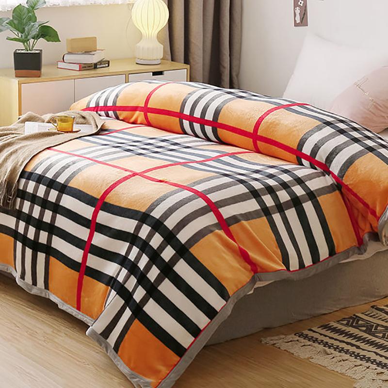 Skin-friendly Thick Summer Blanket Coral Fleece Blanket Flannel Bed Sheet Person Dormitory Student Office Nap Blanket