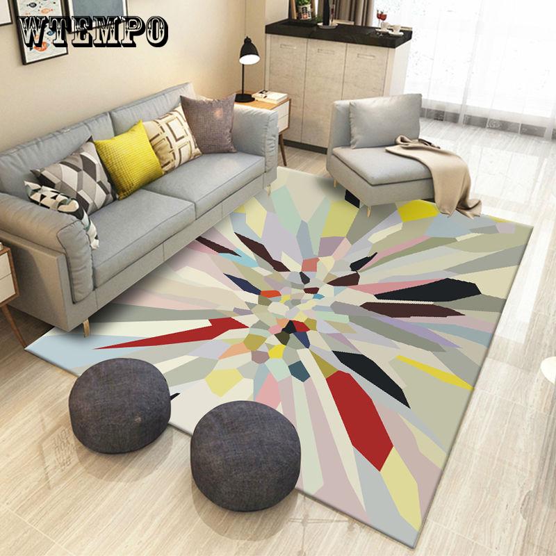 Geometric  printed Carpets Simple fashion Bedroom living room carpet Home Large Area Rugs