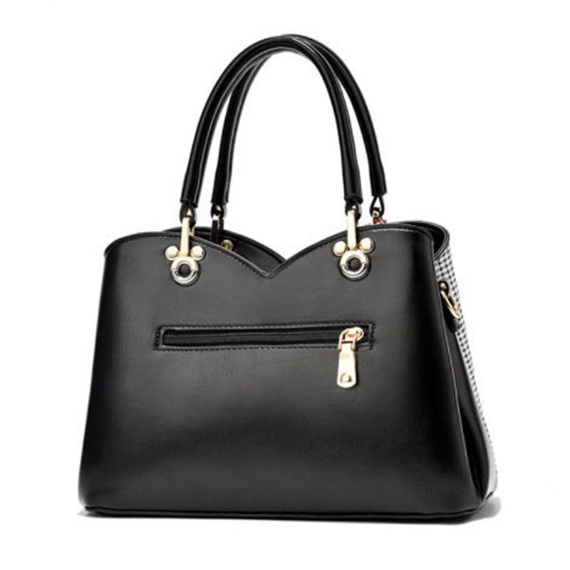 Eather Handbags European and American Fashion Temperament Handbags Large-capacity Color-blocking One-shoulder Messenger Bag