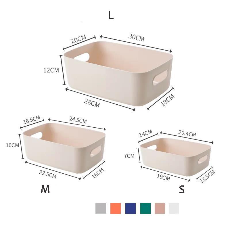 Storage Basket Desktop Storage Box Household Cosmetics Rack Bathroom Kitchen Dormitory Debris Snack Plastic Box