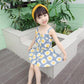 2PCS Children Clothing Set Spring Summer Sling Girls Suits Printing Sleeveless Tops + Skirt Clothing Set