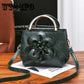 Vintage Crossbody Bags Messenger Bag for Women PU Leather Carved Handbag