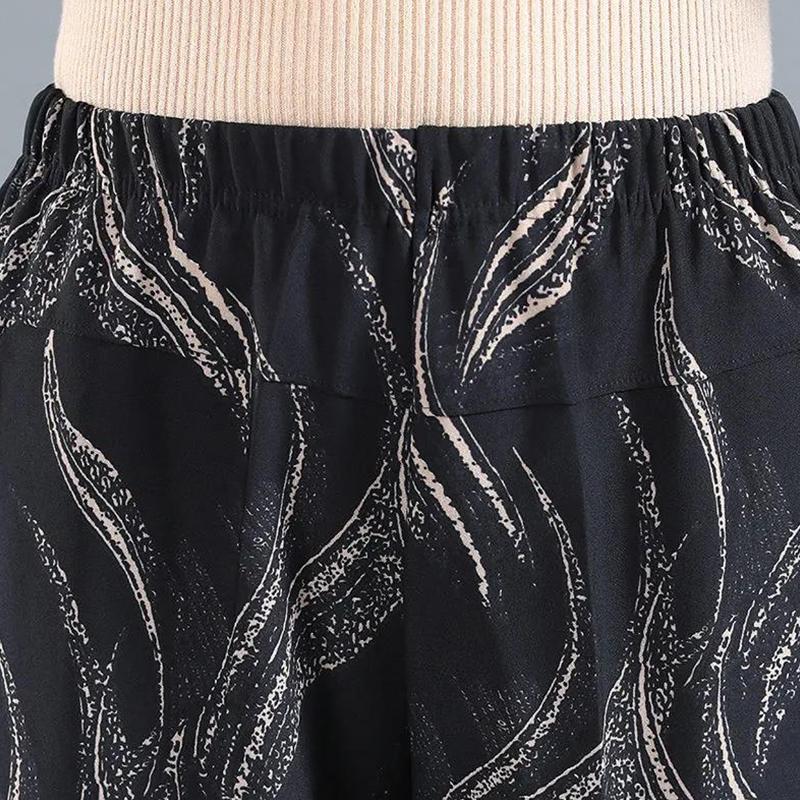 Women's Pants Middle-aged and Elderly Stretch Casual Pants Mother Pants Large Size Elastic High-waist Straight-leg Pants Elderly Women's Pants