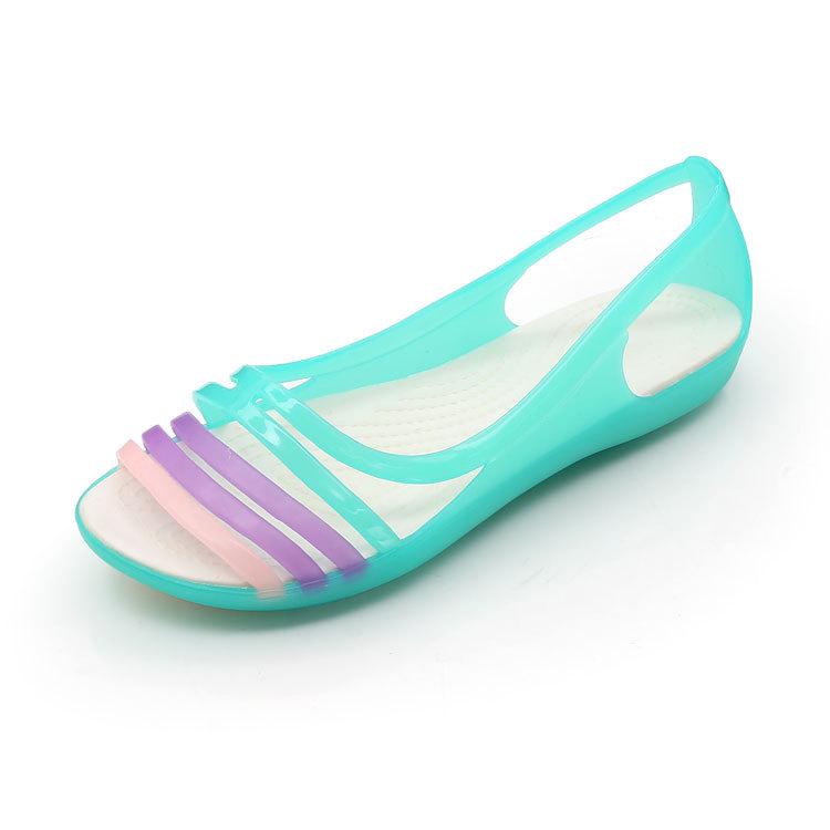 Summer New Comfortable Set of Soft Rubber Beach Shoes Flat Student Casual Jelly Shoes Plastic