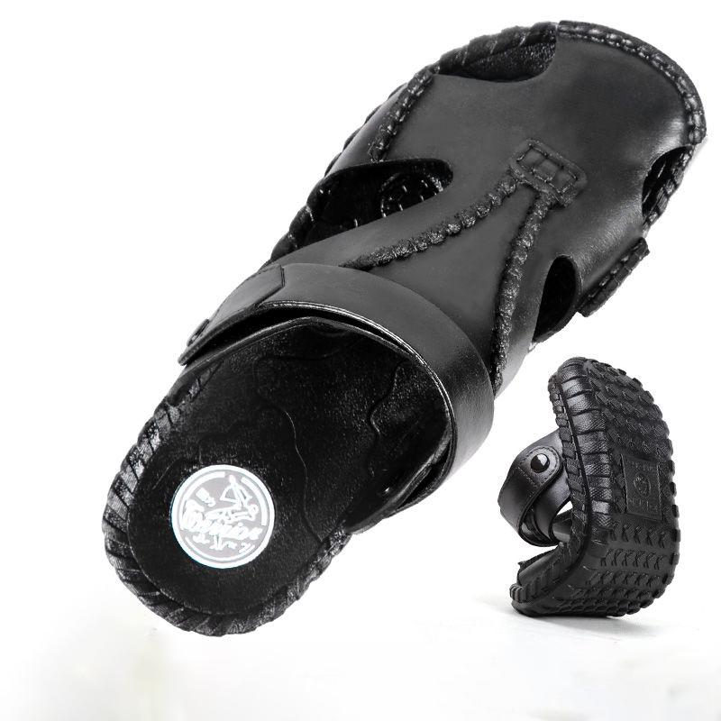 Sandals Men's Summer Men's Slippers Men's Baotou New Men's Slippers Beach Shoes Casual Sandals Men Outdoor Sandals Graffiti Slippers Velcro Slippers