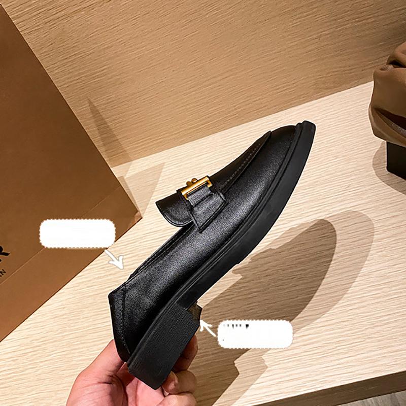 Summer Lady Style Flat Leather Boots Single Shoes Women Soft Leather Peas Shoes Women Lazy Shoes Casual Shoes