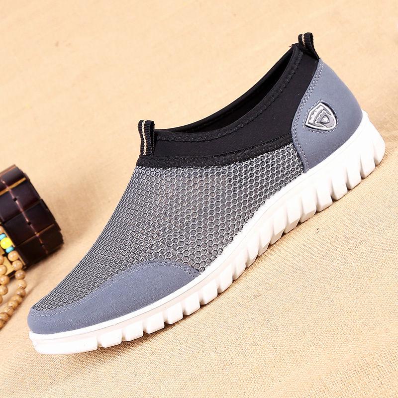 Summer Mesh Shoe Sneakers for Men Shoes Breathable Men's Casual Shoes Slip-On Male Shoes Loafers Casual Walking 38-48