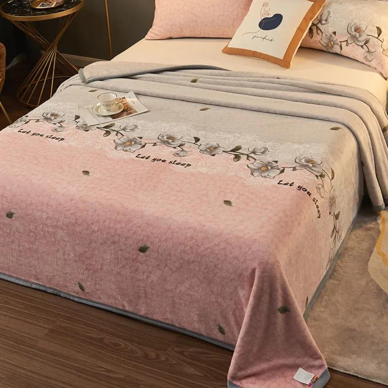 Winter Thick Double-layer Blankets Bedroom Warm Nap Blanket Plus Velvet Double-layer Blanket Dormitory Duvet Cover Blanket