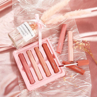 [4 pack] Lip gloss glaze set cheap non-stick lipstick waterproof moisturizing lipstick Moisturize