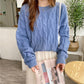 Autum  Winter Sweater Women Loose Outer Wear Twist All-match Pullover Sweater Casual Style Top
