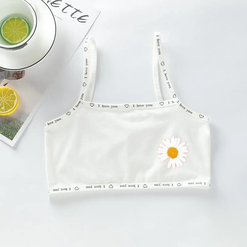 4pc/lot Girls Teenage Underwear Children Cotton Training Bra Kids Teens Puberty Crop Top7-15 Years