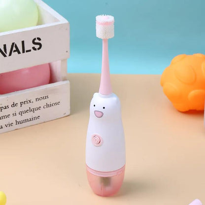 Children's Electric Toothbrush Soft Bristles No Dead Ends Ultrasonic Toothbrush Cartoon Waterproof Baby Tooth Protector for 2 Years and Over