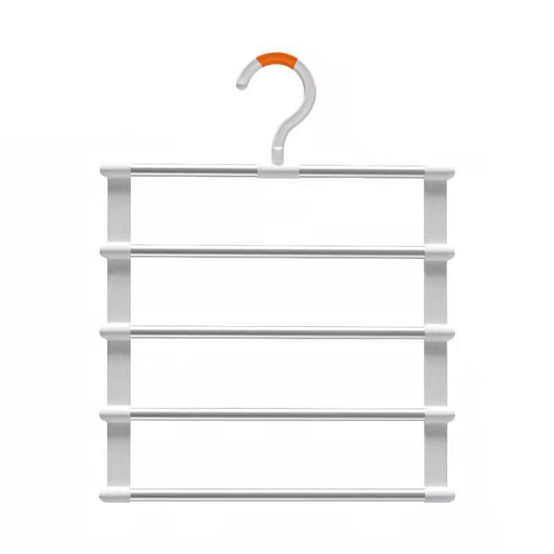 Pants Rack Household Foldable Magic Pants Special Hanger Stainless Steel Pants Hanging Multi-layer Rack Storage Artifact Towel Scarf Tie Rack