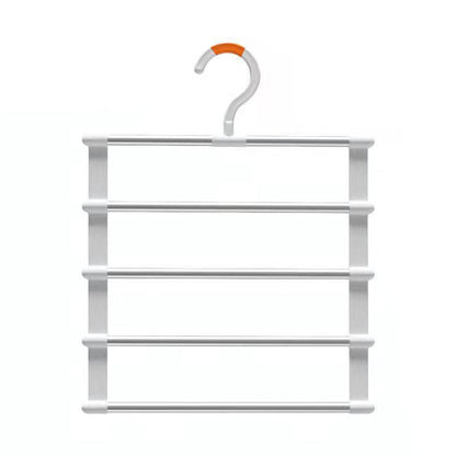 Pants Rack Household Foldable Magic Pants Special Hanger Stainless Steel Pants Hanging Multi-layer Rack Storage Artifact Towel Scarf Tie Rack