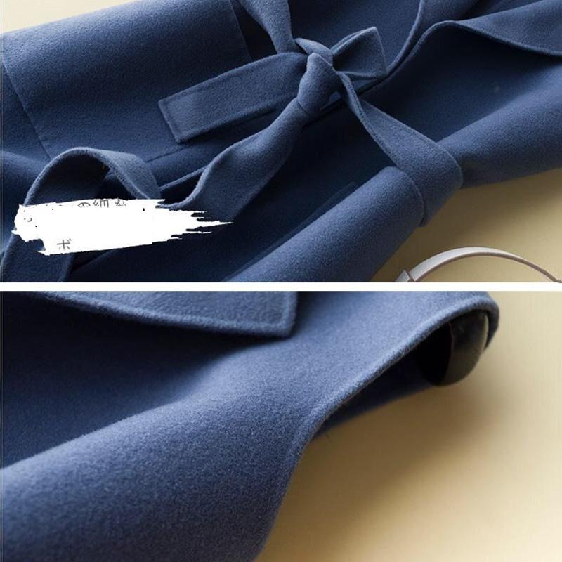 Double-sided Fleece Jacket Mid-length Waistcoat Women Loose Windbreaker Jacket Women Send Belts Waist and Thin