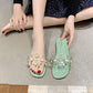 Slippers Women's Summer Wear Fashion Rivet Flat Sandals and Slippers All-match Seaside Beach Shoes Women
