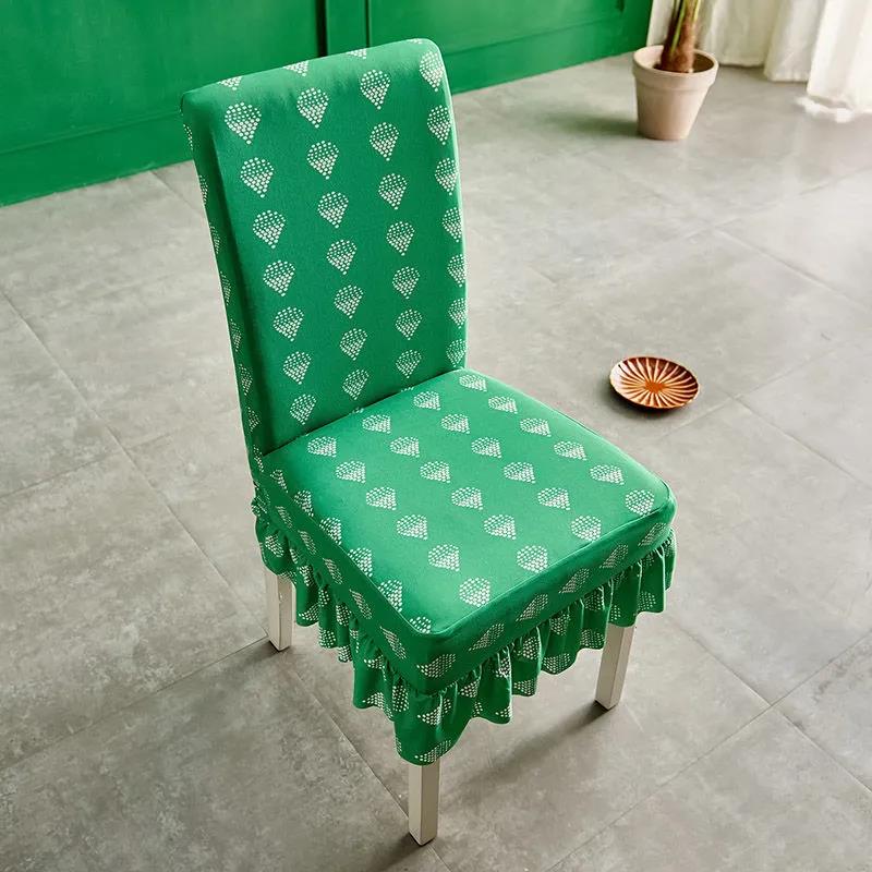 Two-piece Thickened Chair Cover Home Dining Chair Cover Universal Elastic Stool Cover Seat Cover Hotel Dining Table and Chair Cover