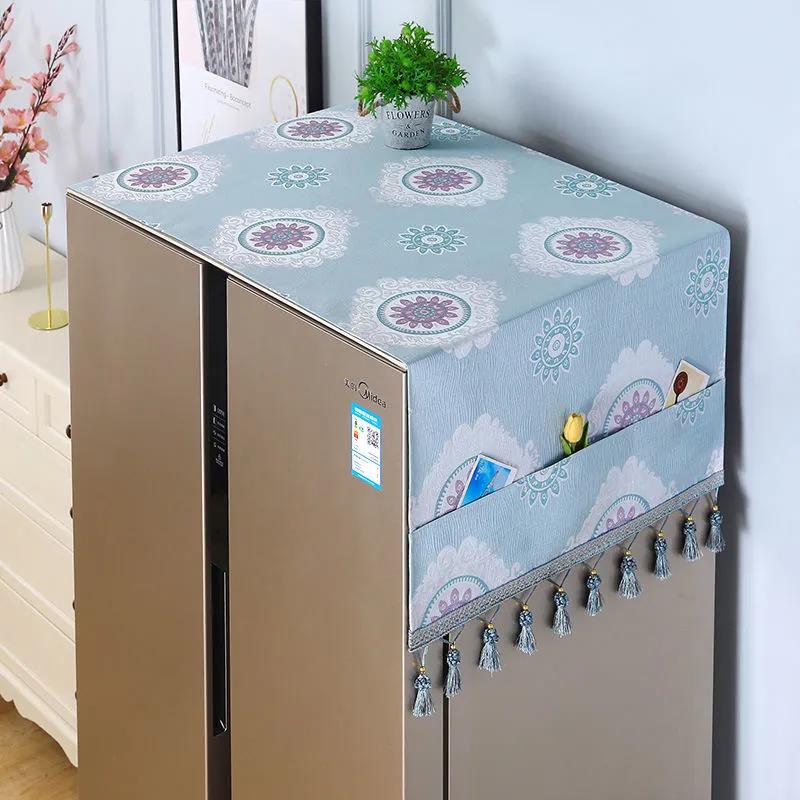 Refrigerator Cover Washing Machine Cover Universal Household Appliance Cover Towel Dustproof Refrigerator Cover Curtain