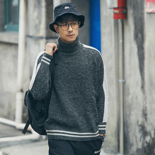 Winter High Neck Warm Sweater Men Turtleneck Brand Mens Sweaters Slim Fit Pullover Men Knitwear Male