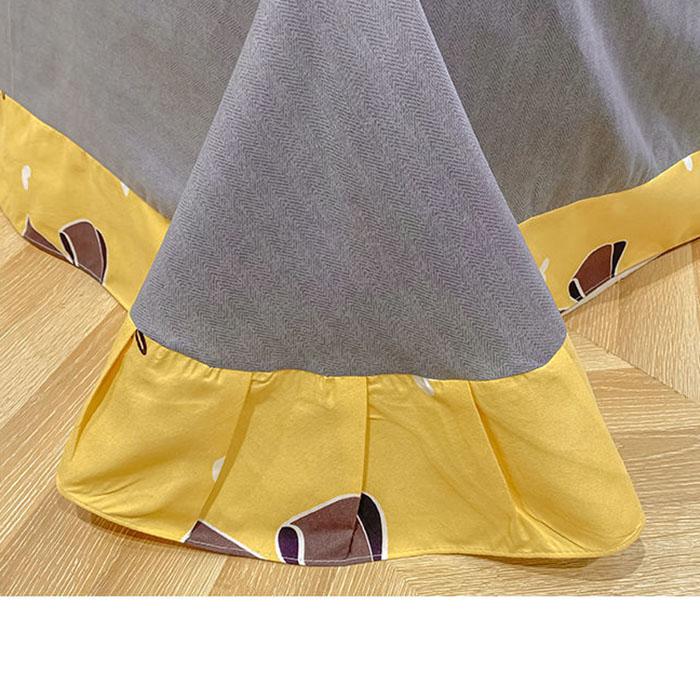 Four-piece Thick Brushed Bed Skirt Student Princess Style Sheet Duvet Cover Bedding