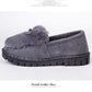 Autumn and Winter Plus Velvet Warm Shoes Plush Shoes Peas Shoes Women's Cotton Support Shoes with Non-slip Moccasins Flat Shoes