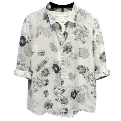 Summer Mid-sleeve Loose Fun Printing All-match Men's Short-sleeved Shirt Casual Comfortable Shirt