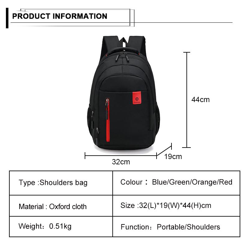 Men Large Capacity Backpack Travel Shoulder Bag Student Backpack Oxford Laptop Bag School Bag
