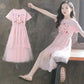 Girls' Summer Clothes Children's Clothes Western Style Net Red Dress Summer Big Boy Girl Princess Skirt Summer Style