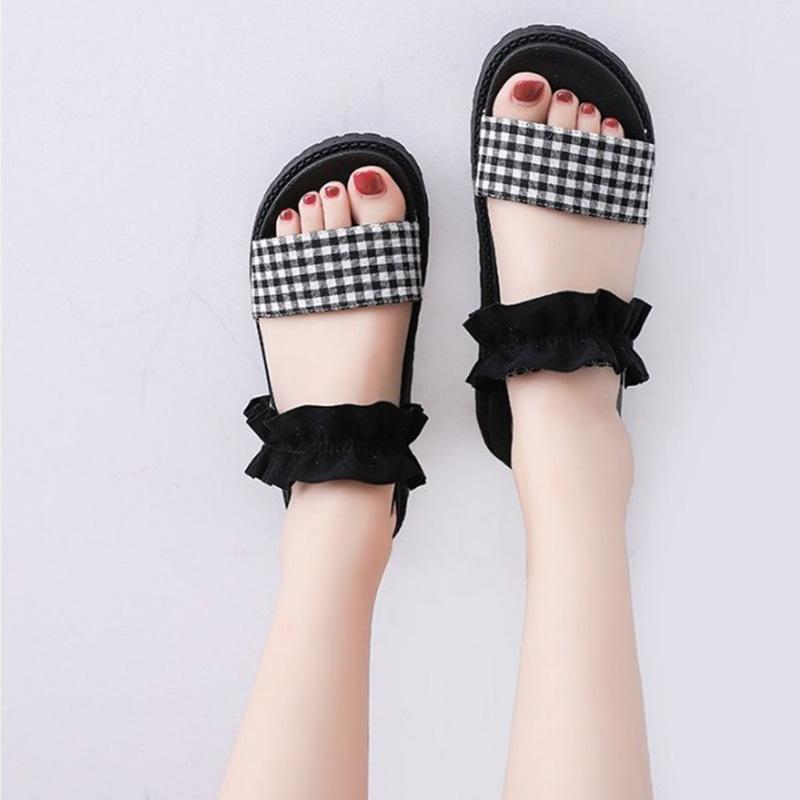 Summer Sandals Female Fairy Style Flat-bottomed Students All-match Korean Vacation Beach Roman Shoes