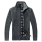 Autumn and Winter Men's Sweater Velvet Thick Warm Casual Cardigan Shirt Loose Fashion Men's Sweater