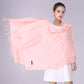 Pure Color Faux Cashmere Scarf Shawl Dual-use Wild Thick Long Section Ladies Warm Knitted Big Scarf Soft Fabric Temperament Shawl