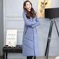 Women Winter Long Jacket Hooded Thickening Coats Warm Down Jackets Solid Color Cotton Jacket Casual Padded Coat Outerwear Parka Female Winter Clothes